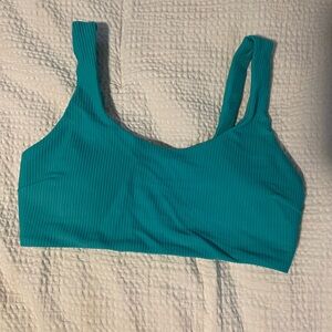GYMSHARK Teal Ribbed Women's Swim Suit top